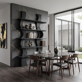 Organic Carved Shelf Storage Display For Home Office
