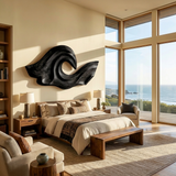 Ocean Wave Inspired Wood Wall Art For Living Room Decor