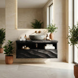 Minimalist Floating Wooden Bathroom Vanity For Bathroom