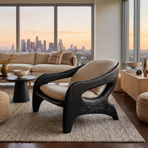 Modern Sculptural Accent Chair For Reading Corner