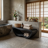 Minimalist Organic Shower Bench For Bathroom Or Spa