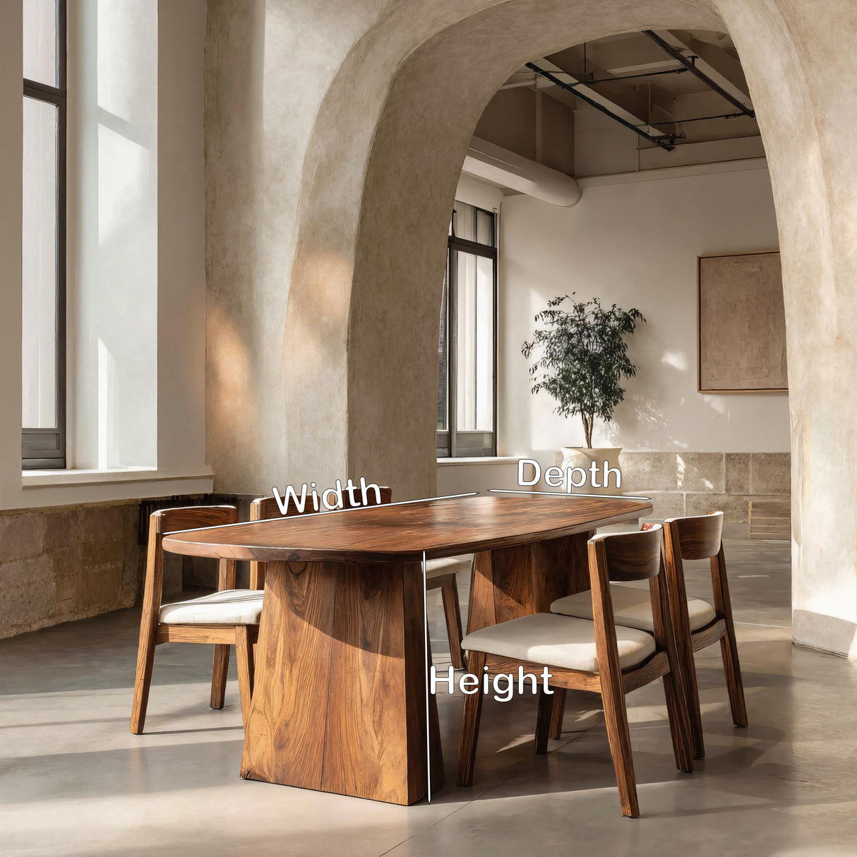 Minimal Architectural Dining Table For Dining Room