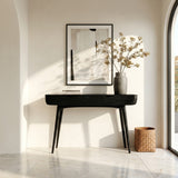 Mid Century Natural Wood Console Table For Hallway Decor