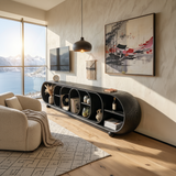 Mid Century Organic TV Console For Contemporary Interior