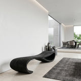 Modern Statement Bench With Soft Curved Lines For Entryway