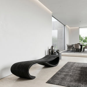 Modern Statement Bench With Soft Curved Lines For Entryway