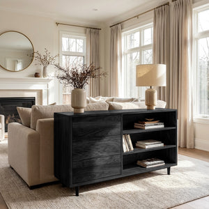 Elegant Natural Wood Console Table For Small Living Room