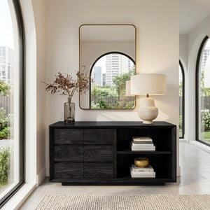 Wooden Console Table With Shelf And Drawer For Modern Home