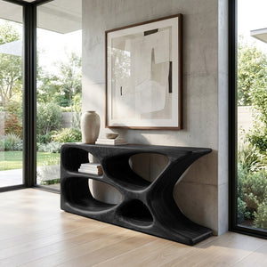 Minimalist Natural Wood Console Table For Living Space