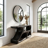 Organic Natural Wood Console Table For Statement Home