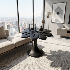 Organic Leaf Top Accent Table Luxury Living Room