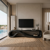 Modern Entertainment Center Sculptural Wood Furniture