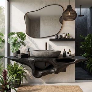 Farmhouse Solid Wood Vanity Unique Bathroom Design