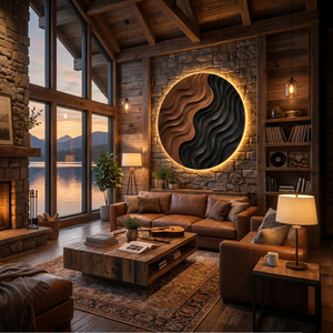 Modern Organic Wall Sculpture For Breakfast Nook Interior