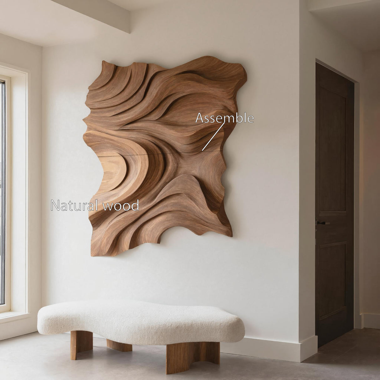Modern Abstract Wall Sculpture For Living Room Decor