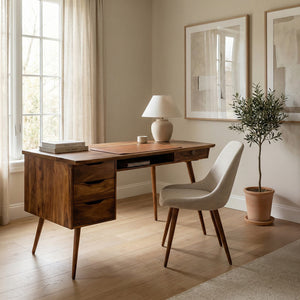 Scandinavian Wooden Writing Desk For Home Office