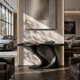 Contemporary Wave Base Console Table Luxury Hallway