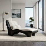 Modern Chaise Lounge With Curved Base For Living Room