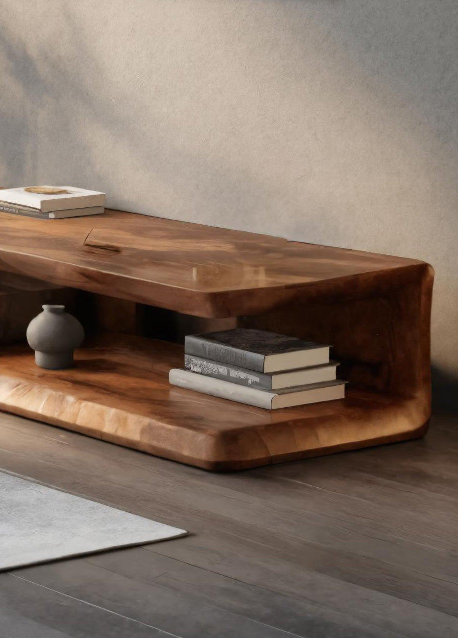 Modern TV Stand With Storage Shelves For Living Room