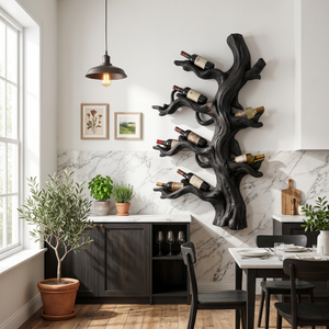 Handcrafted Farmhouse Wall Wine Rack For Dining Room