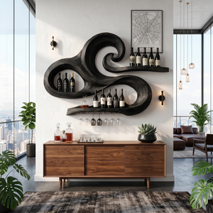 Minimalist Wine Holder For Kitchen Wall