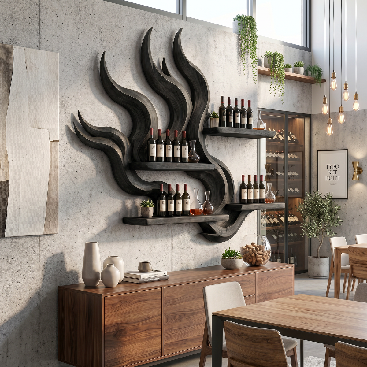 Scandinavian Wine Glass Holder For Home Bar