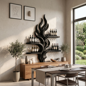 Handcrafted Organic Modern Wine Holder For Home Bar