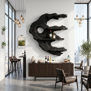 Handcrafted Minimalist Wall Mounted Wine Rack For Home