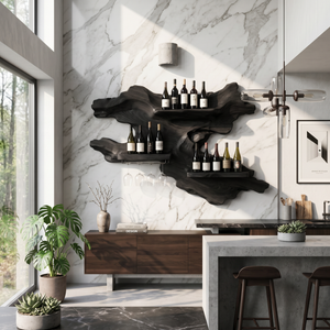 Farmhouse Wooden Wine Rack For Home Bar