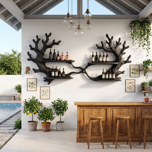 Wabi Sabi Wine Rack Wall Mounted For Home