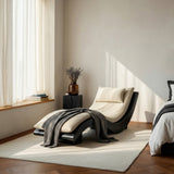 Minimalist Natural Wood Lounge Chair For Bedroom Decor