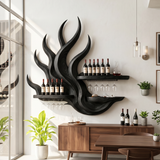 Handcrafted Modern Wall Wine Rack For Entertainment Room
