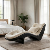 Organic Modern Natural Wood Lounge Chair For Reading Nook