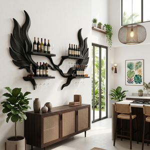 Handcrafted Luxury Wall Wine Rack For Wine Lounge