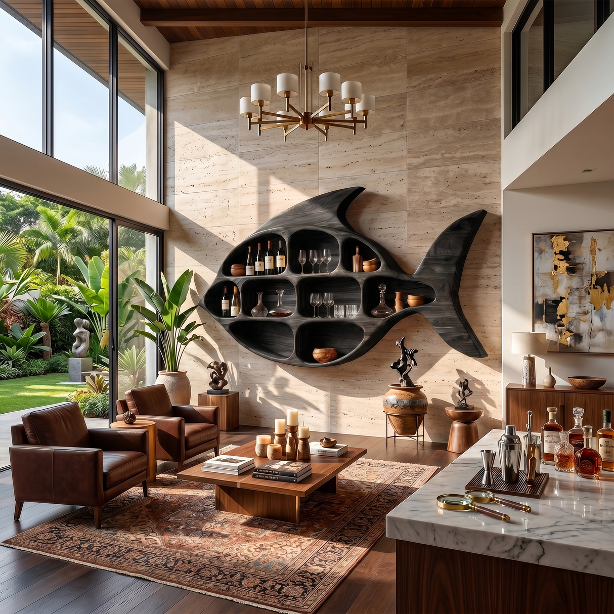 Rustic Wall Wine Rack For Home Lounge Wine Organizer