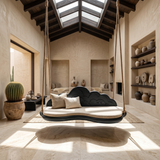 Minimalist Flowing Back Swing Bedroom Lounge Interior Space