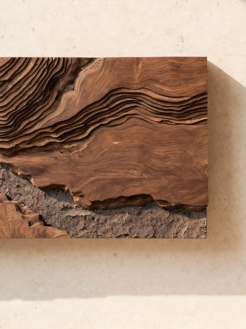 Sculptural Wall Art with Flow Design For Living Room