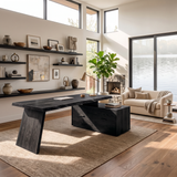 Modern Desk With Storage Shelf For Home Workspace