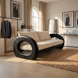Tropical Organic Wooden Sofa Resort Lounge Space