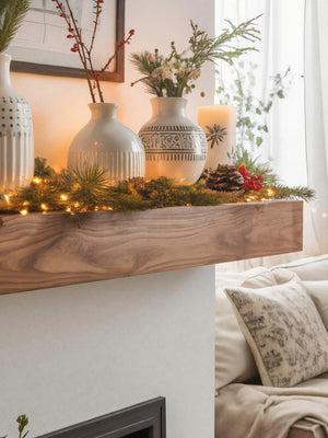 Rustic Fireplace Mantel Shelf For Living Room Or Holiday