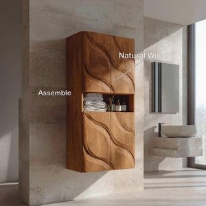 Contemporary Bathroom Cabinet Waves Design For Bathroom