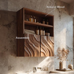 Contemporary Bathroom Cabinet Open Shelf Design For Bathroom