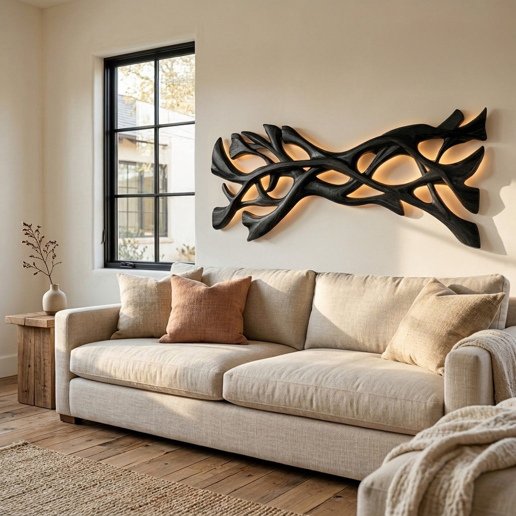 Organic Wood Wall Art For Contemporary Home Accent