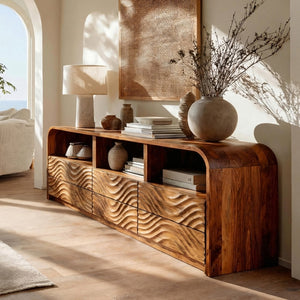 Luxury Solid Wood Sideboard For Living Room