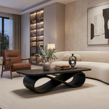 Organic Coffee Table With Twisted Ribbon Base For Luxury Interior