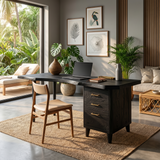 Urban Writing Desk With Drawer Storage For Apartment Office