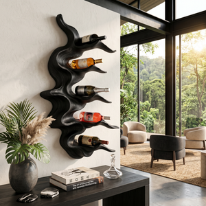 Organic Mountain Ridge Wine Rack For Home Bar