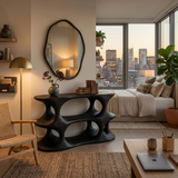 Modern Natural Wood Console Table For Living Room Decor