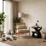 Elegant Side Table With Shelf Layered For Living Room