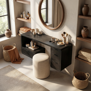 Organic Sculptural Vanity Desk Dressing Room Beauty Space Personal Area